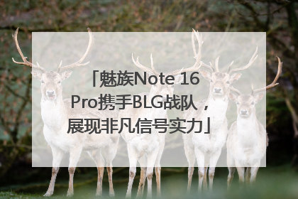 魅族Note 16 Pro携手BLG战队，展现非凡信号实力