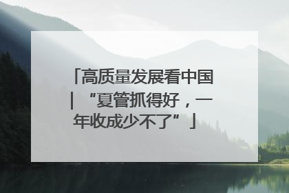 高质量发展看中国｜“夏管抓得好，一年收成少不了”