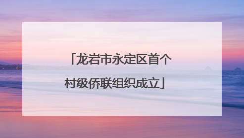 龙岩市永定区首个村级侨联组织成立