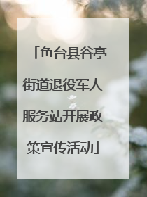 鱼台县谷亭街道退役军人服务站开展政策宣传活动