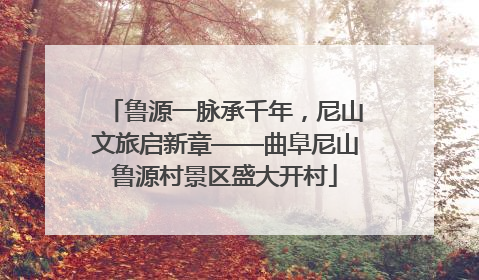 鲁源一脉承千年，尼山文旅启新章——曲阜尼山鲁源村景区盛大开村