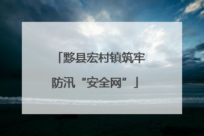 黟县宏村镇筑牢防汛“安全网”