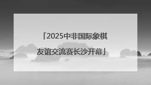 2025中非国际象棋友谊交流赛长沙开幕