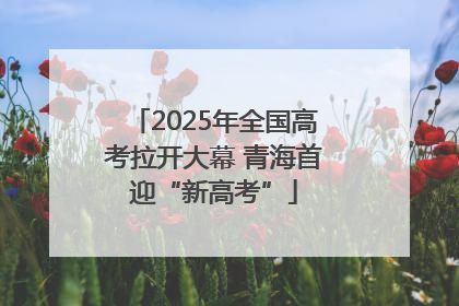 2025年全国高考拉开大幕 青海首迎“新高考”
