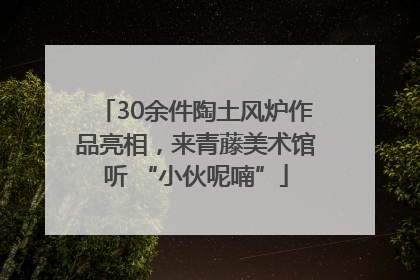 30余件陶土风炉作品亮相，来青藤美术馆听 “小伙呢喃”