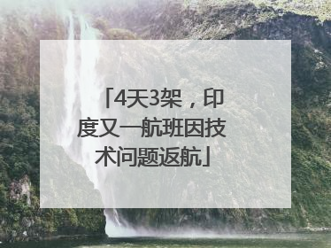 4天3架，印度又一航班因技术问题返航