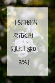 5月份青岛市CPI同比上涨0.3%