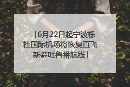 6月22日起宁波栎社国际机场将恢复直飞新疆吐鲁番航线